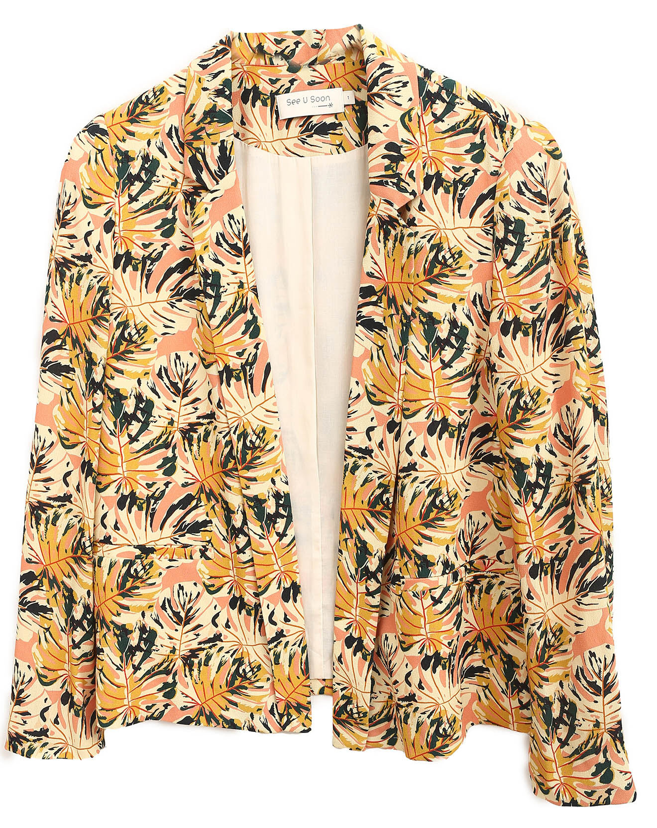 See u Soon Veste Anna imprimée jaune/orange