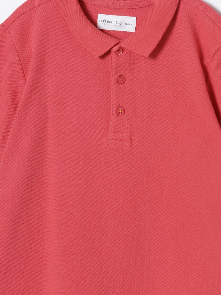 Pacote com 2 camisas polo básicas - Vermelho Claro
