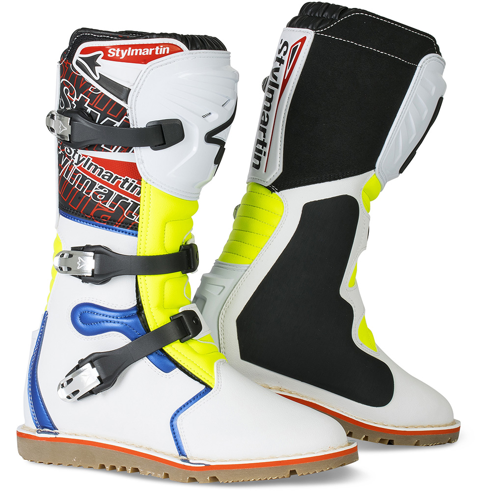Stylmartin - Bottes Impact Pro Waterproof Blanc / Noir / Jaune fluo / Bleu