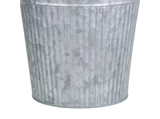 Cache-pot en métal gris d20x20h b14