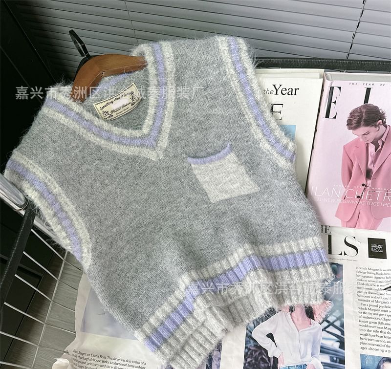 staybabes - V-hals gestreept vest