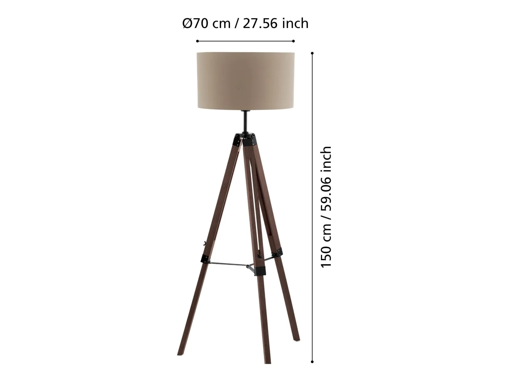 EGLO LANTADA GULV SORT/TAUPE FSC