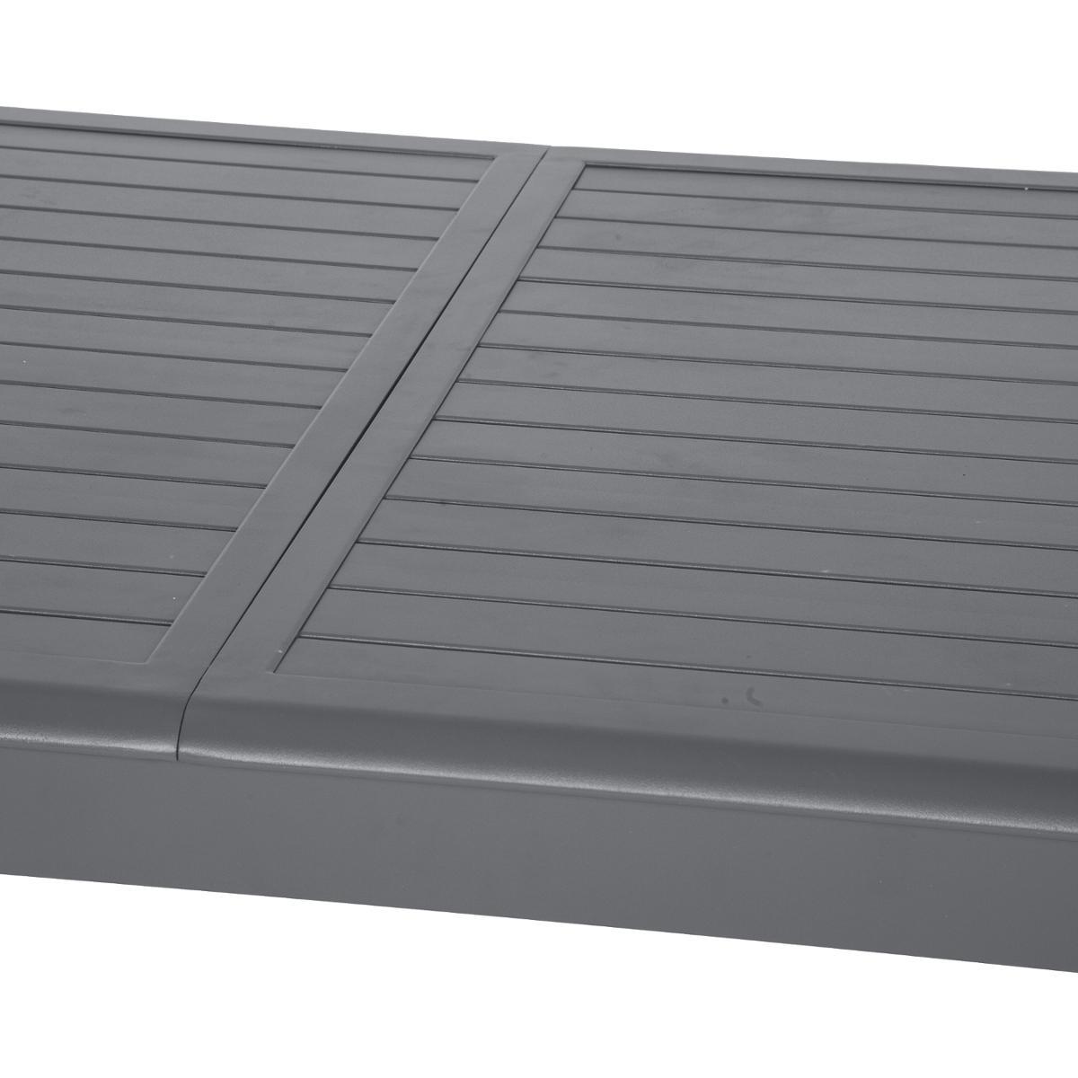 TABLE AZUA EXTENSIBLE ALUMINIUM GRAPHITE 10 PLACES