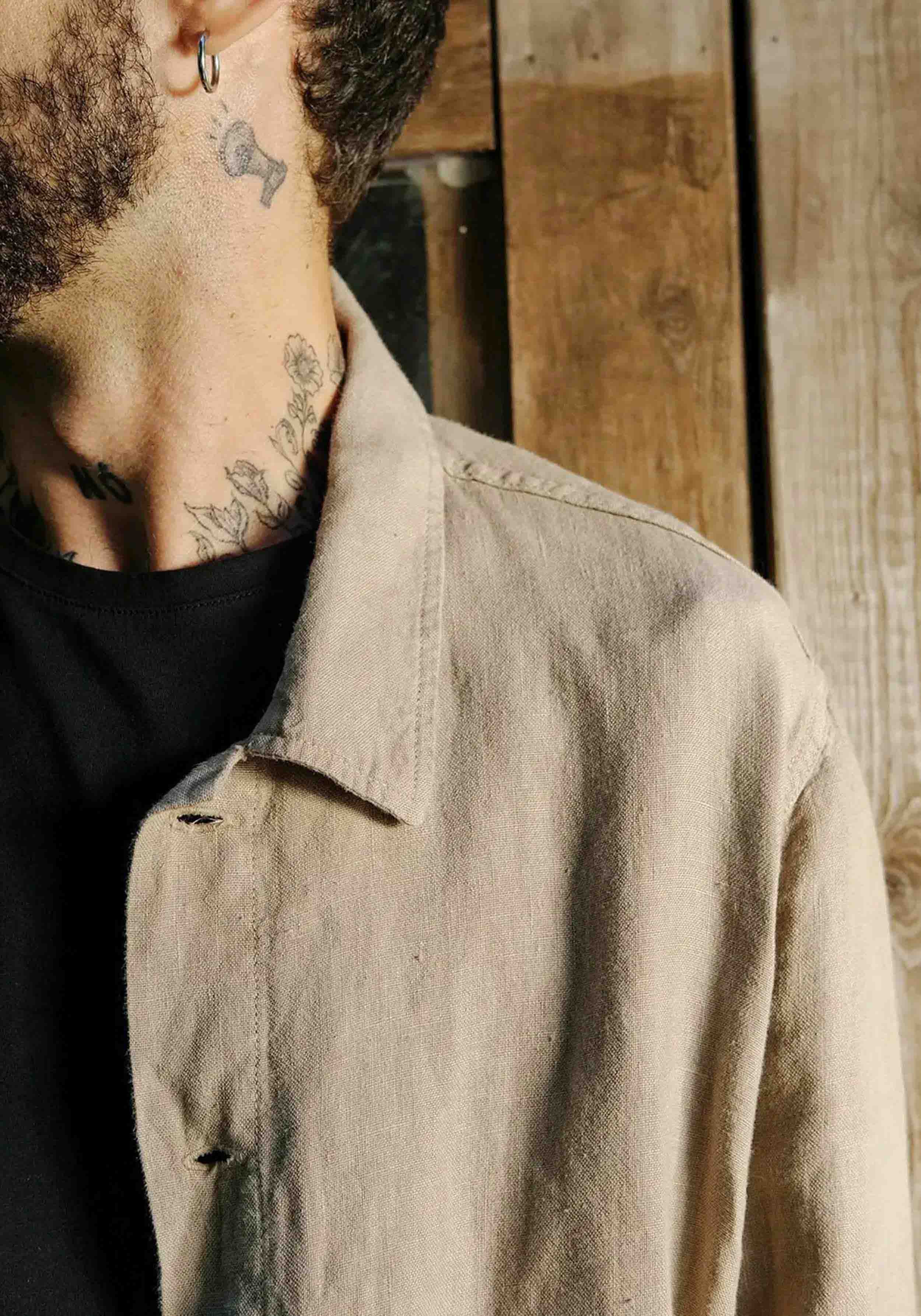 Carpasus Leinen-Overshirt Ilha Desert