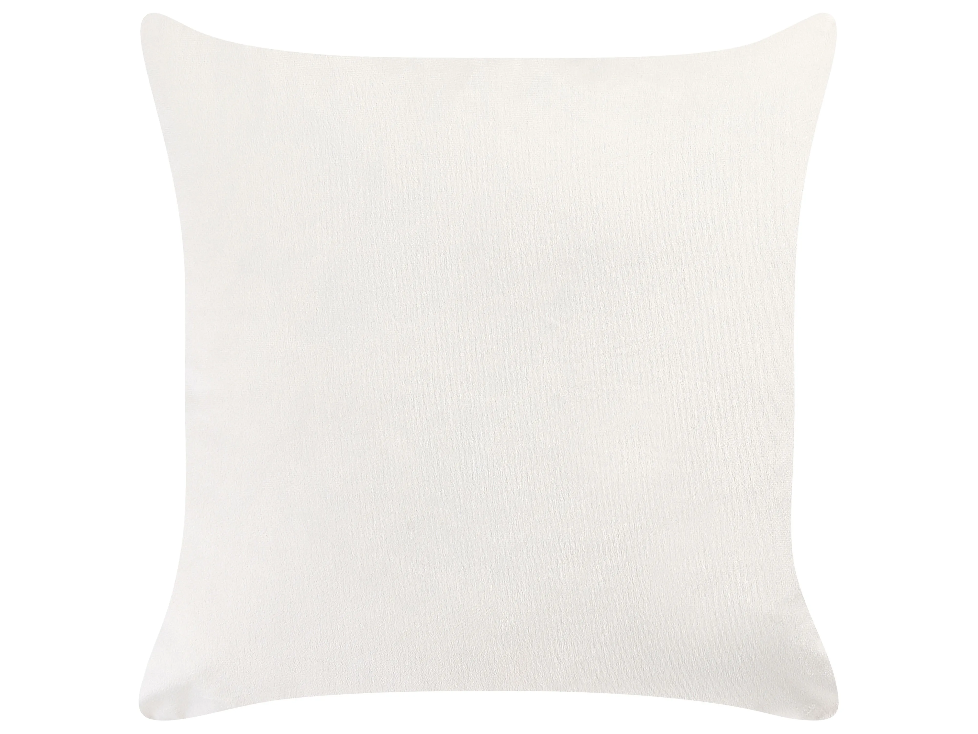 Set van 2 sierkussens SPIREA 45 x 45 cm Oranje Zwart bladpatroon