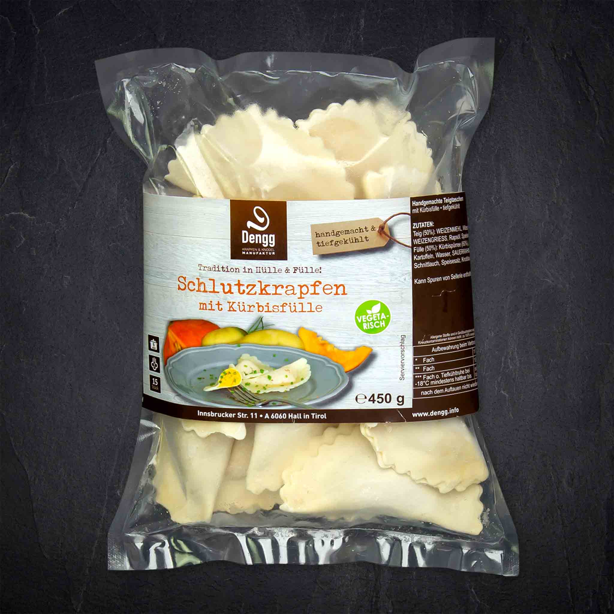 Schlutzkrapfen Kürbis tiefgekühlt