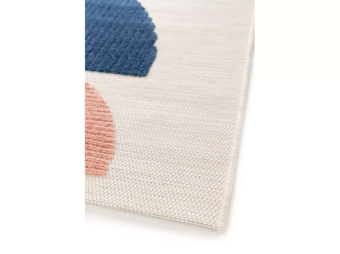 Tapis extérieur - géométrique avec relief - multicolore - 160 x 230 cm - MILA