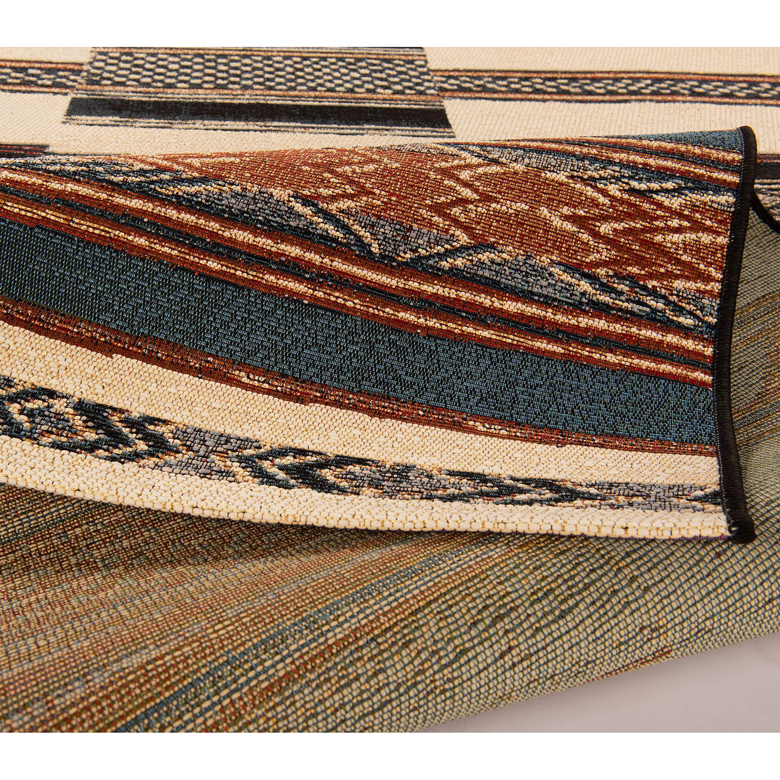 In-/Outdoorteppich - beige-multicolor - 60x100 cm