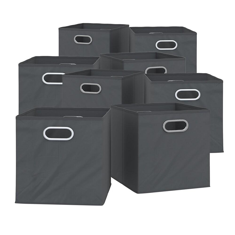 VICCO 8er Set Faltbox30x30 cm anthrazit Faltkiste Aufbewahrungsbox Regalbox