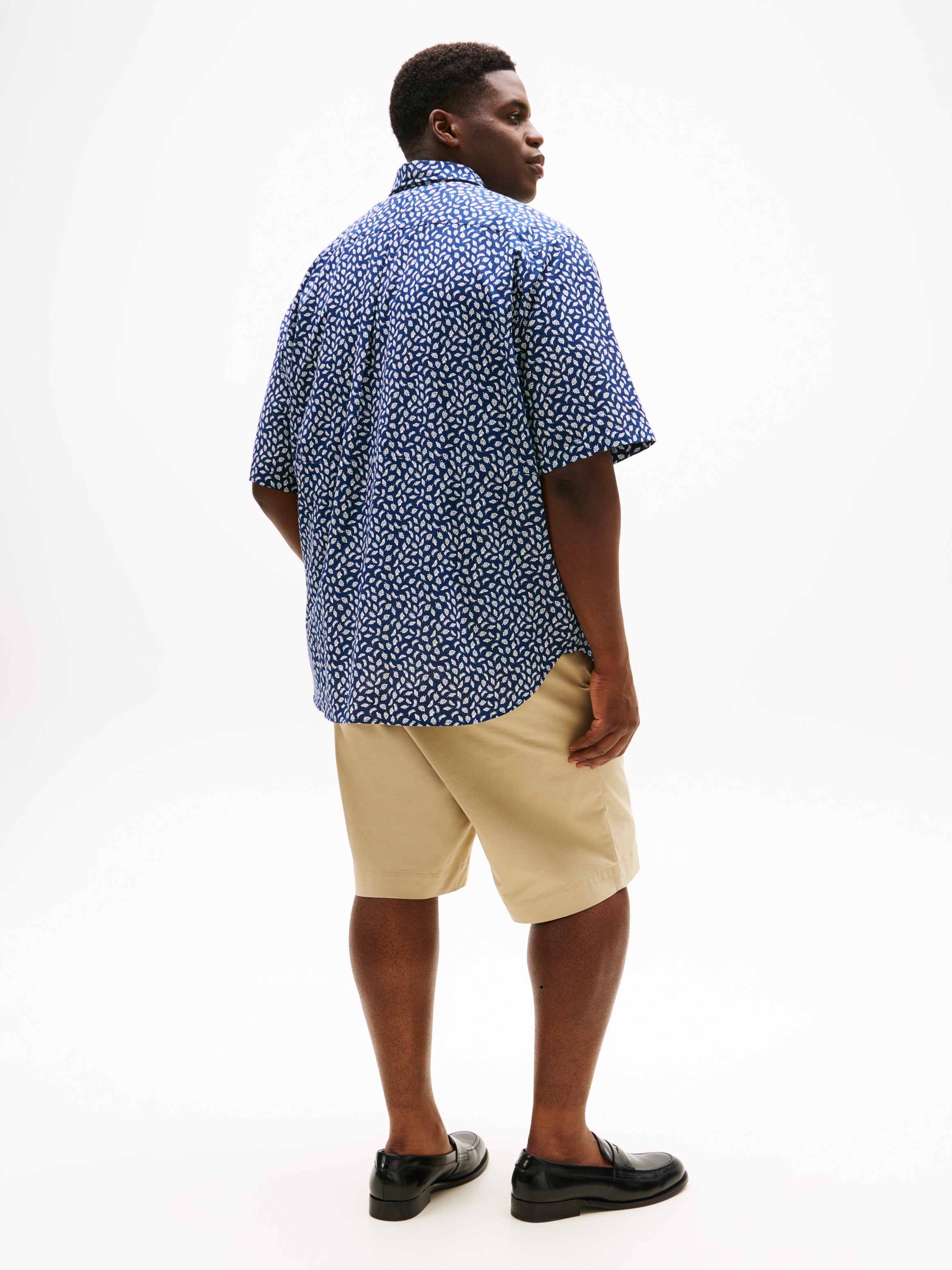 Tommy Hilfiger Big & Tall Kurzarmhemd »BT-LINEN BLEND AOP SS RF SHIRT-B«, Grosse Grössen