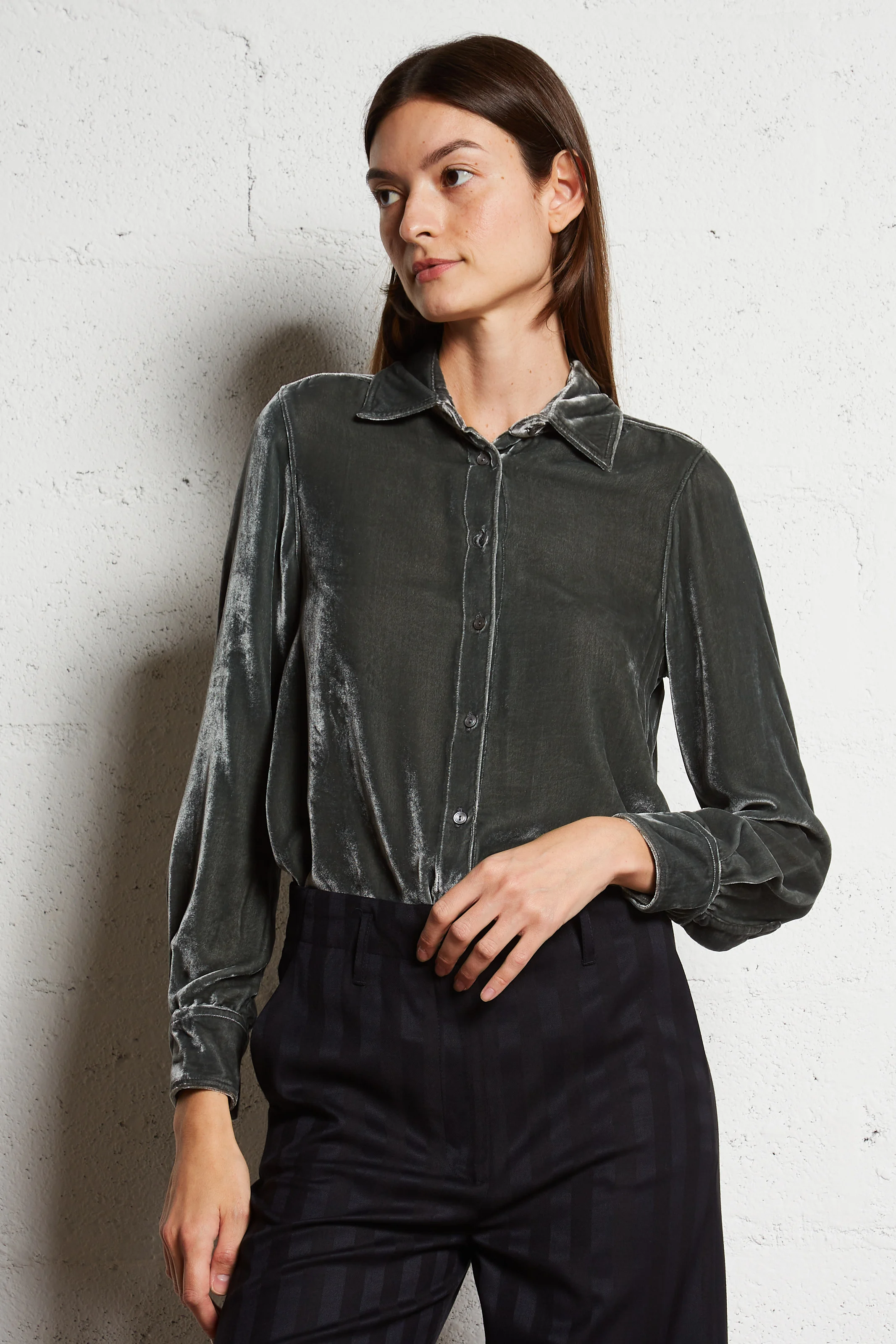 CABALIA - Chemise droite à col classique | Gris