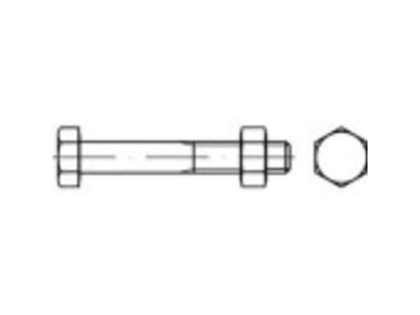 TOOLCRAFT 109947 Sekskantsskrue M8 65 mm Udvendig sekskant DIN 601 Stål Galvaniseret 200 stk