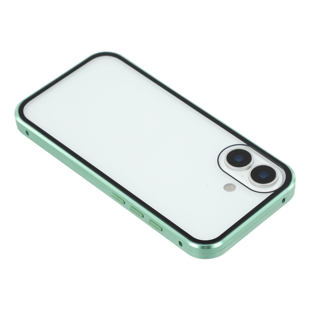 iPhone 17 Magnetische Alu Schutzhülle mit Panzer Glas Backcover   Displayschutz (Magnet-Technologie) - Grün