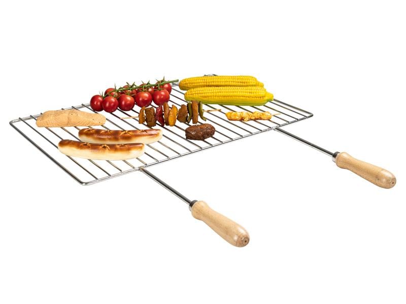 Nouvel Einschieberost, 53 x 37 cm, Edelstahl Rost für Grill, Feuerstelle, Cheminée
