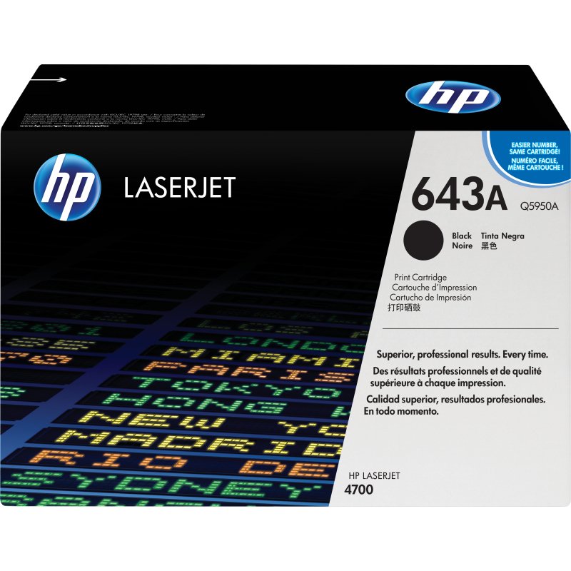 HP 643A toner LaserJet noir authentique