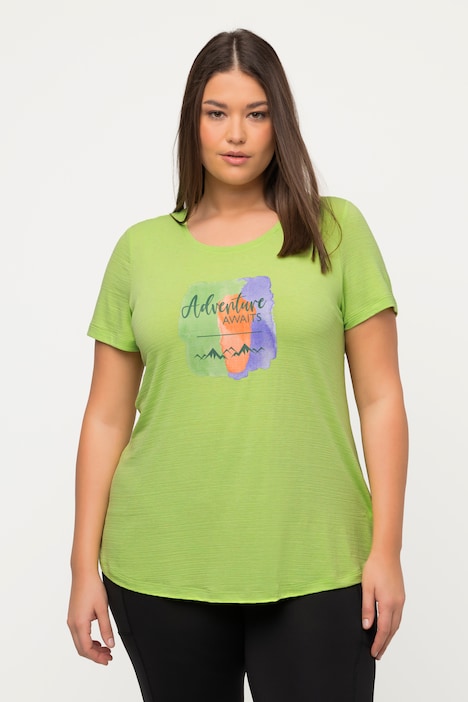 T-Shirt, Schriftmotiv, Rundhals, Halbarm