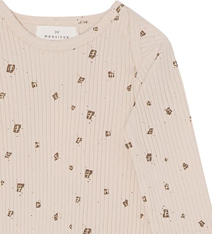Monsieur Mini Body l/ä - Off White m. Schokolade