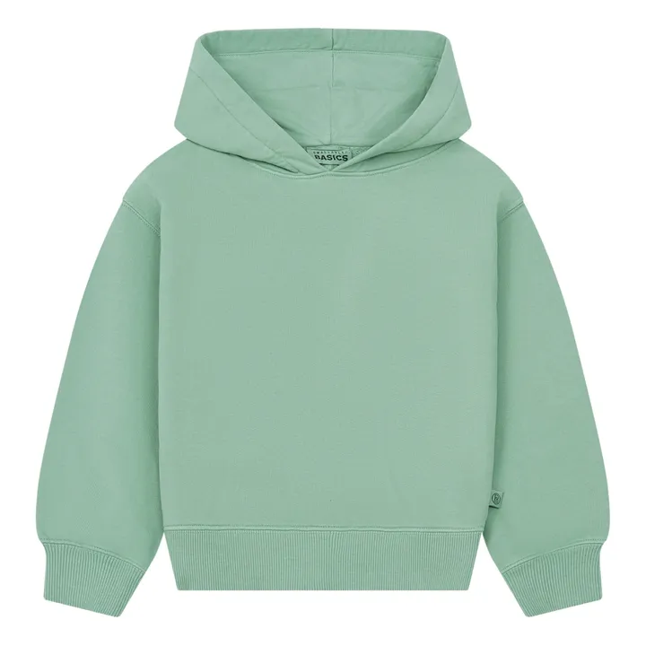 SMALLABLE BASICS Sweat Capuche Coton Bio | Sauge