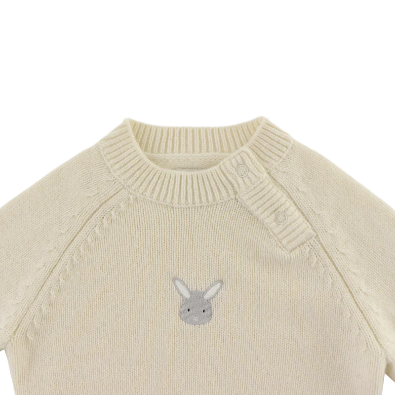 Sibbe Merino Wool Sweater | Bunny | Off White