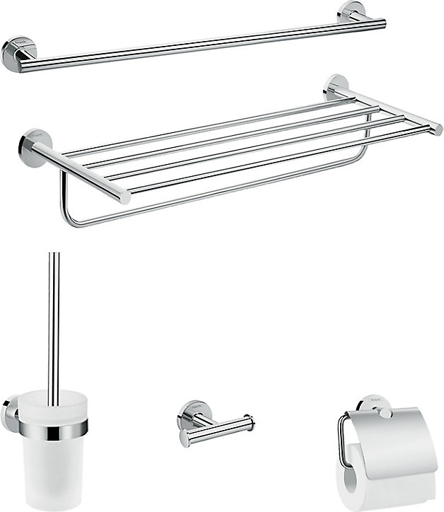 Ensemble salle de bains 5 pièces Hansgrohe Logis Universal coloris chromé
