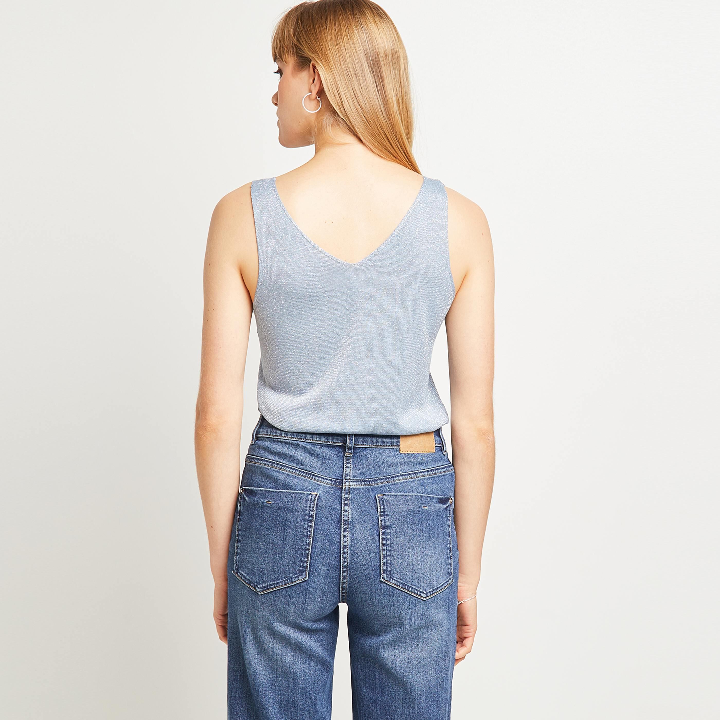 Débardeur lurex femme - BLEU