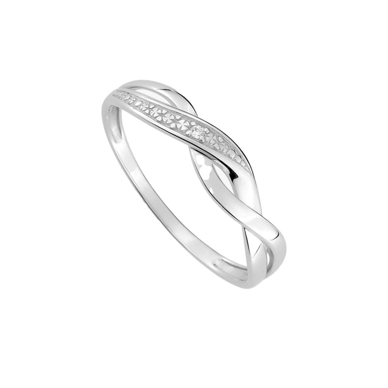 Bague Femme - Or 18 Carats - Diamant 0,01 Carats
