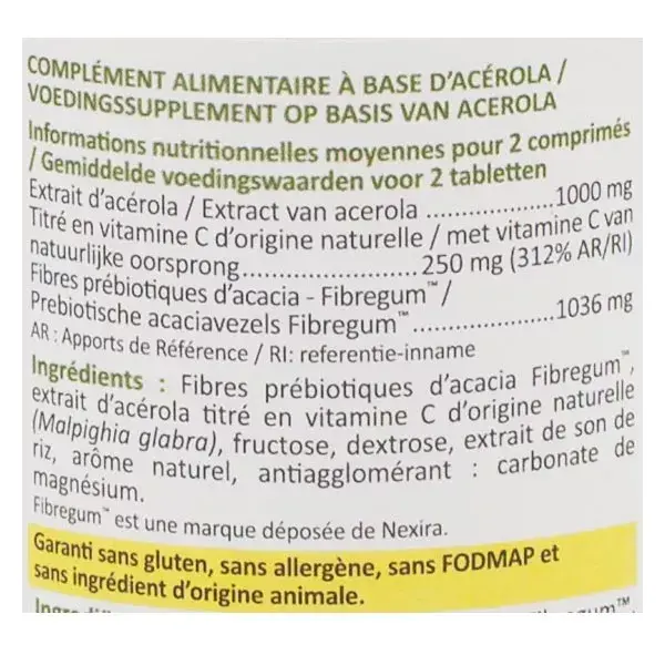 Nutriexpert Acerola 1000+ Prebióticos 60 comprimidos