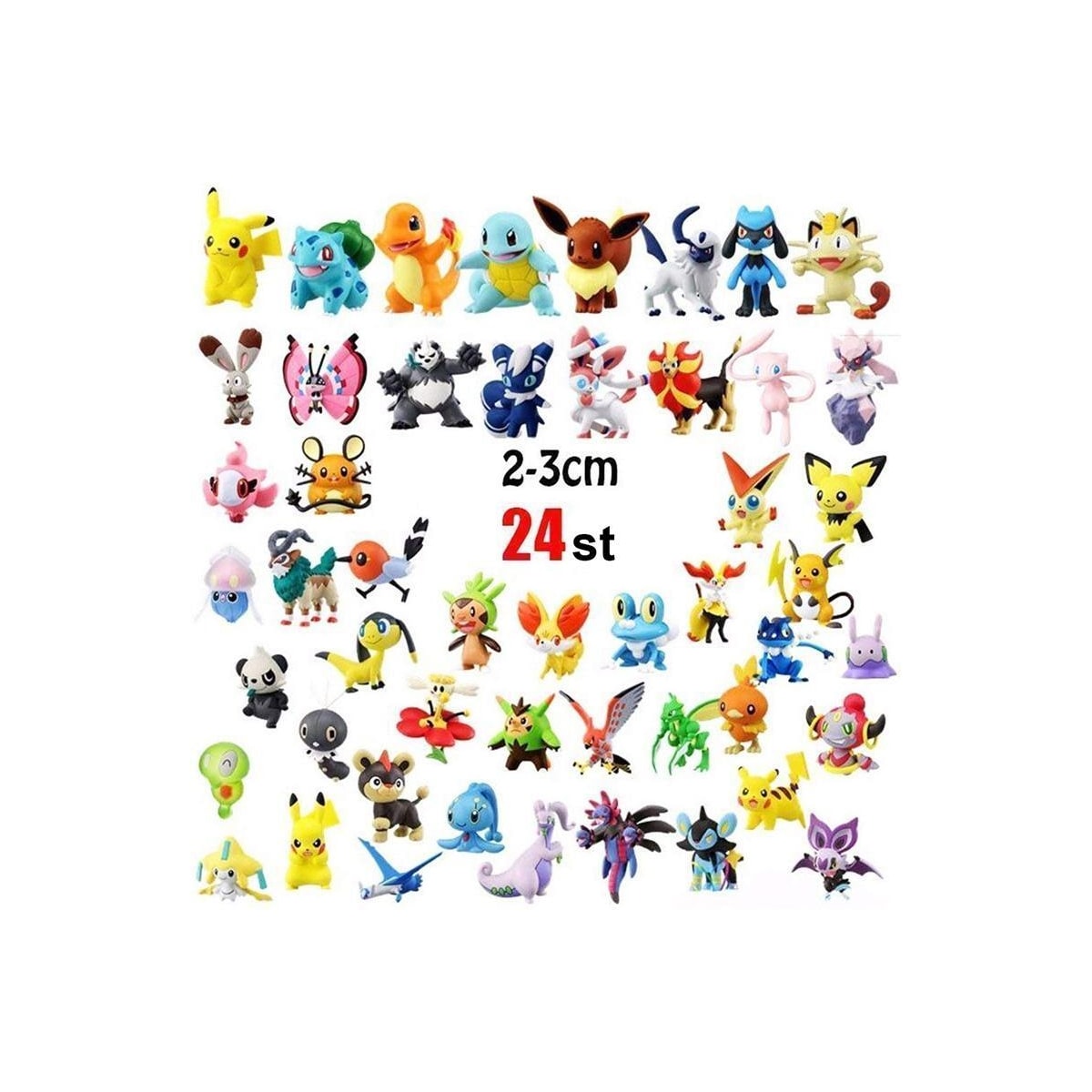 24st söta och färgglada pokémonfigurer