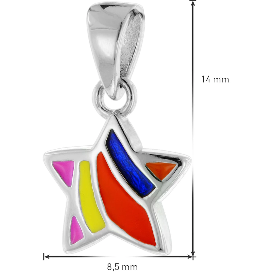 trendor Kinder-Halskette Silber 925 Collier mit Stern-Anhänger silver