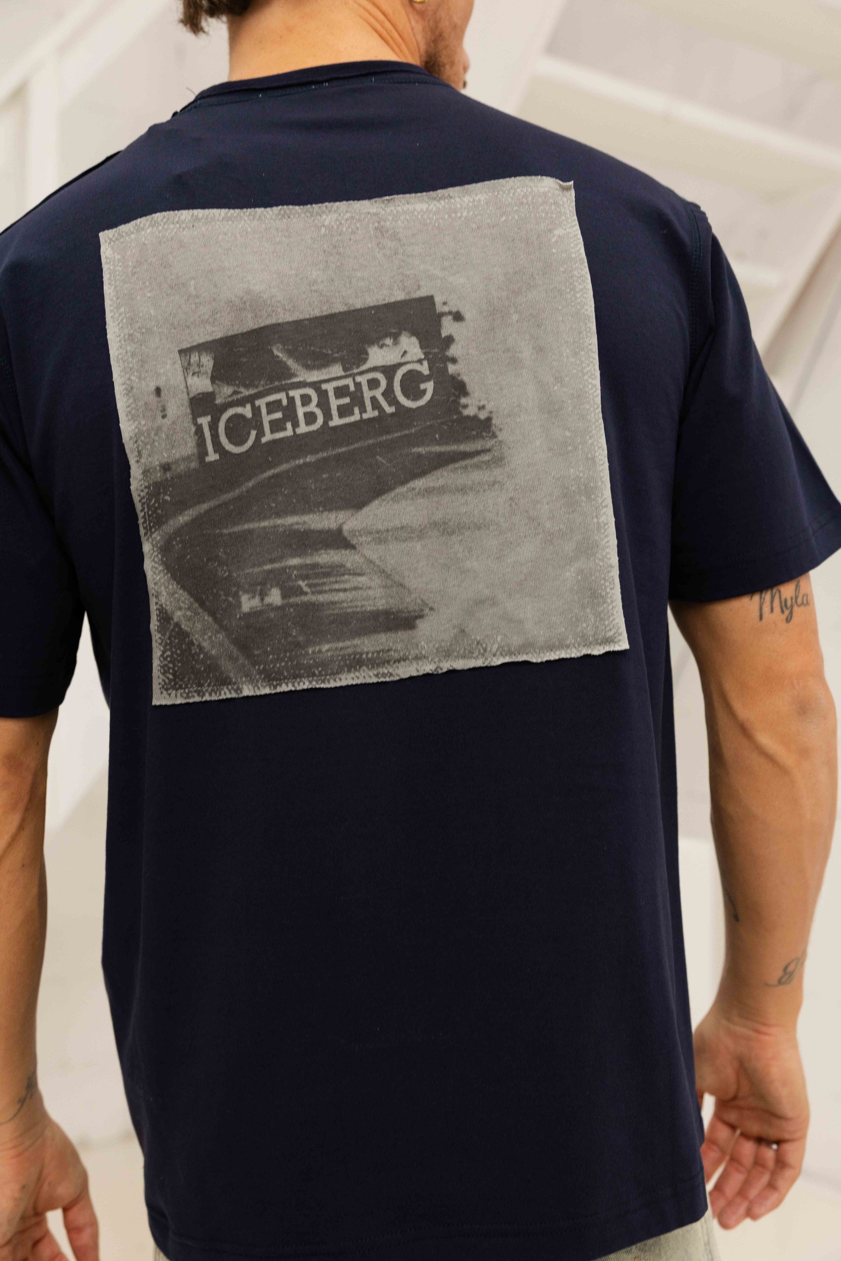 Iceberg 5D F024 Jersey T-Shirt Heren Donkerblauw
