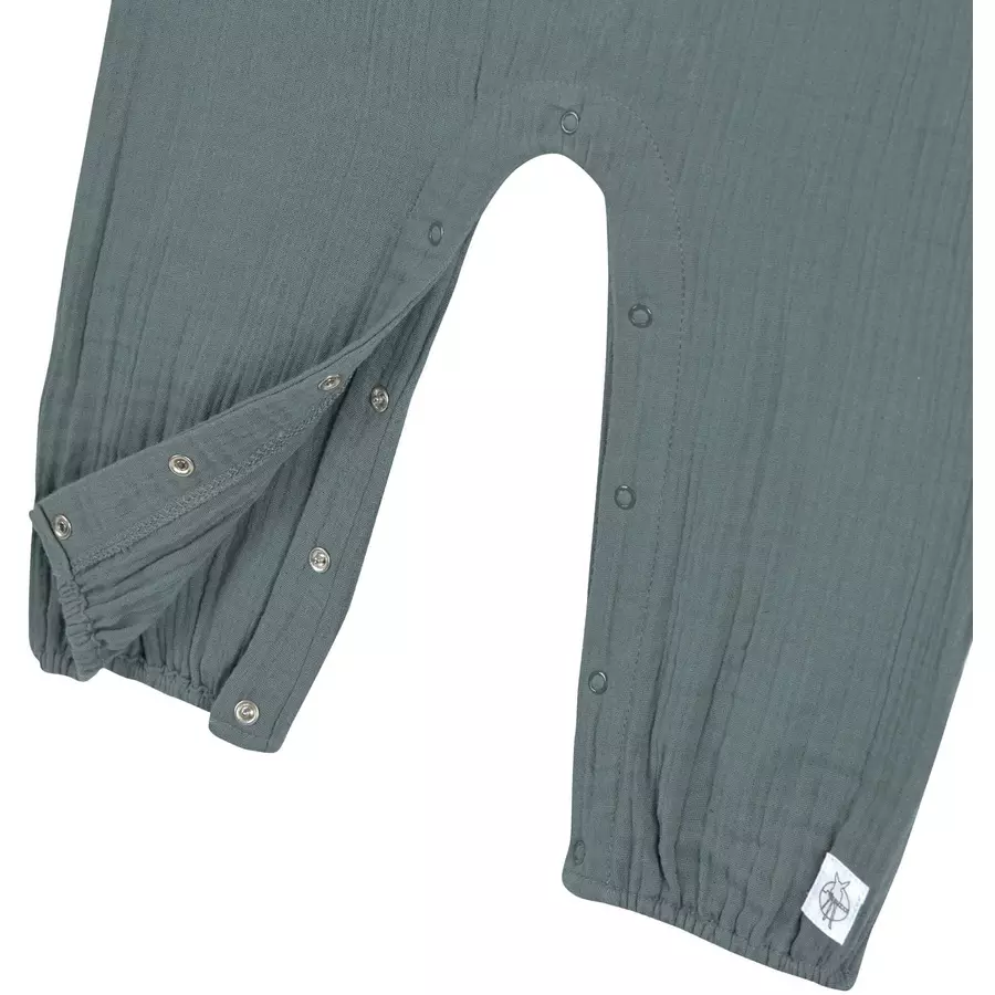 LÄSSIG Musselin Jumpsuit Petrolgrün