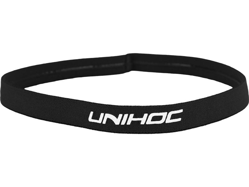 Unihoc Headband Classic Schwarz Dünnes, elastisches Kopfband