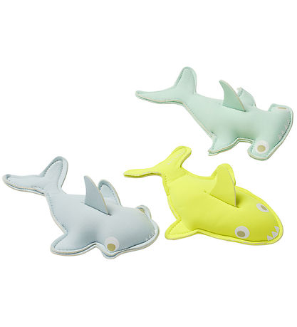 SunnyLife Dykkerv?gte - 3-pak - Salty The Shark - Aqua Neon Yell