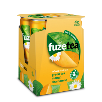Fuze tea green tea mango chamomile 4 pack 4 x 25 cl
