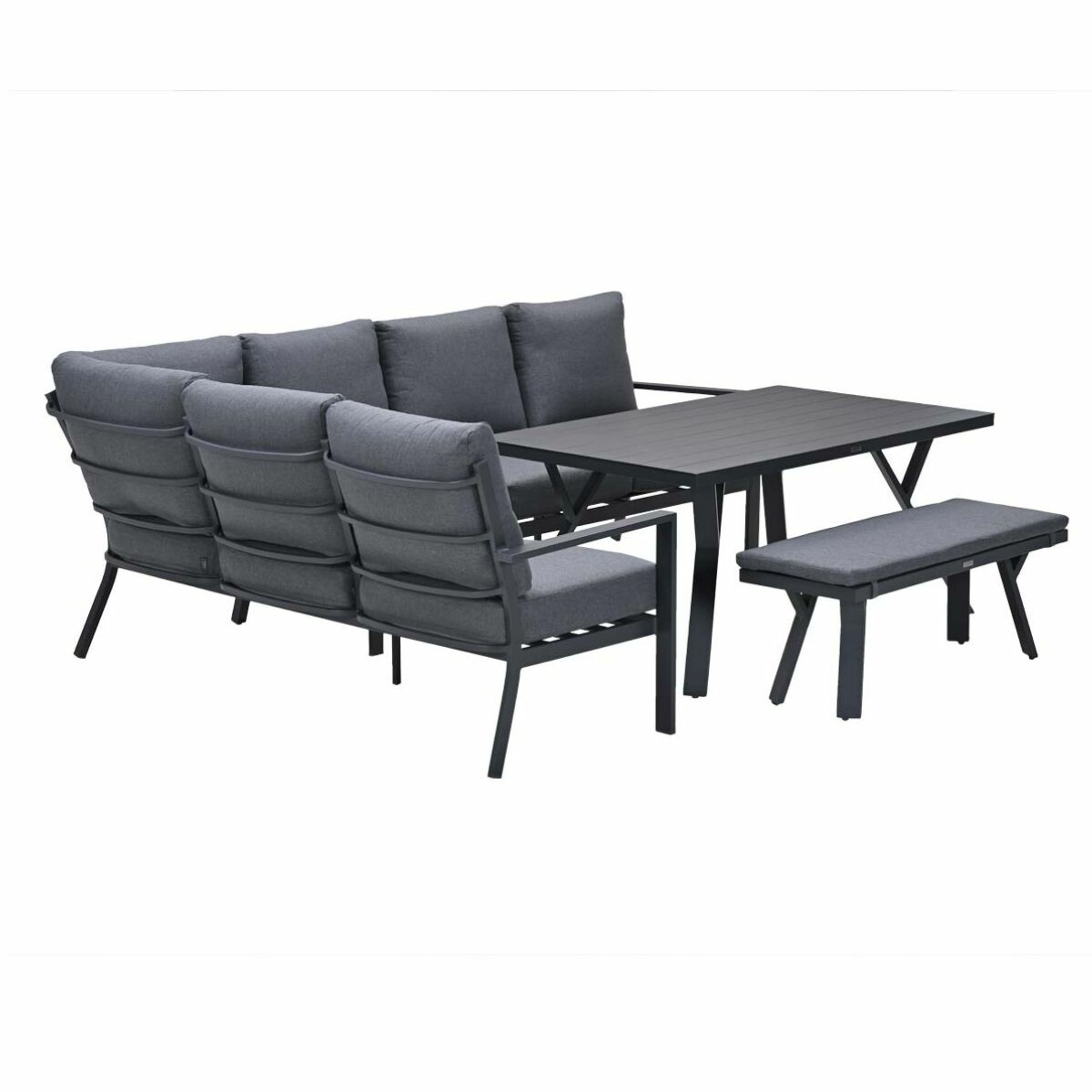 Garden Impressions Senja grey - 4-delig - L - loungediningset