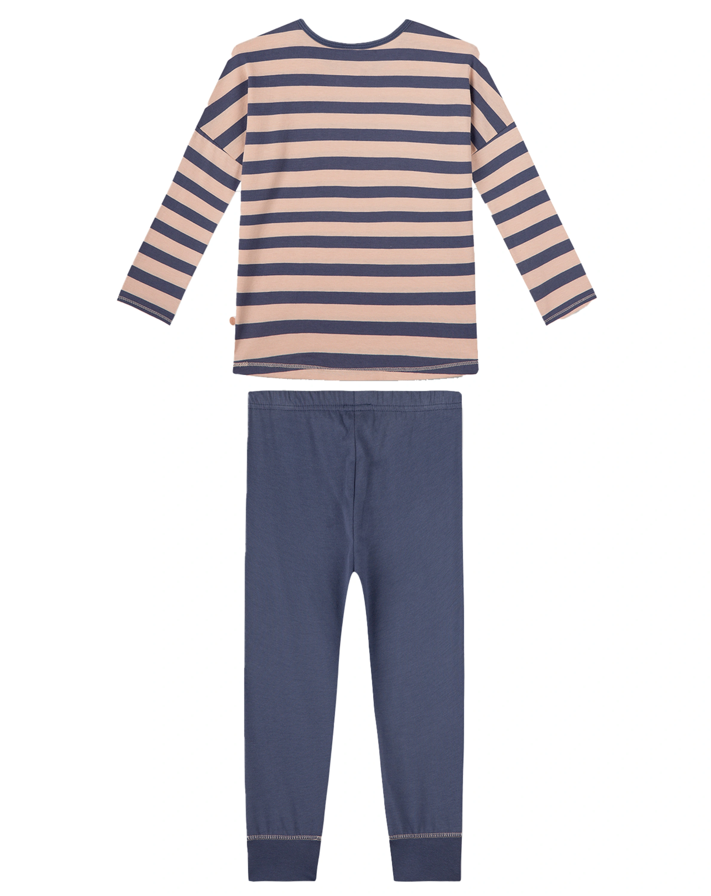 Schlafanzug HAPPY STRIPES lang in rosa/blau