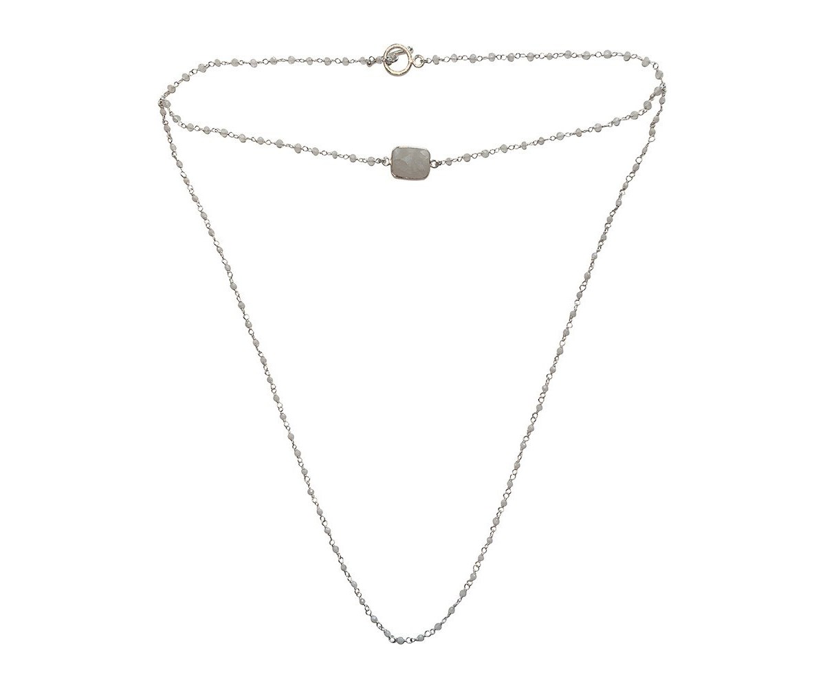 Collier bijou de dos/recto verso Pranayama argent