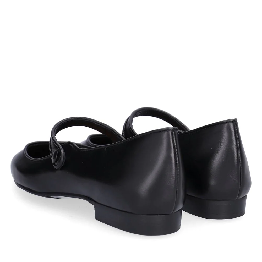 Billi Bi  A7422 Spids Ballerina rem - Black calf