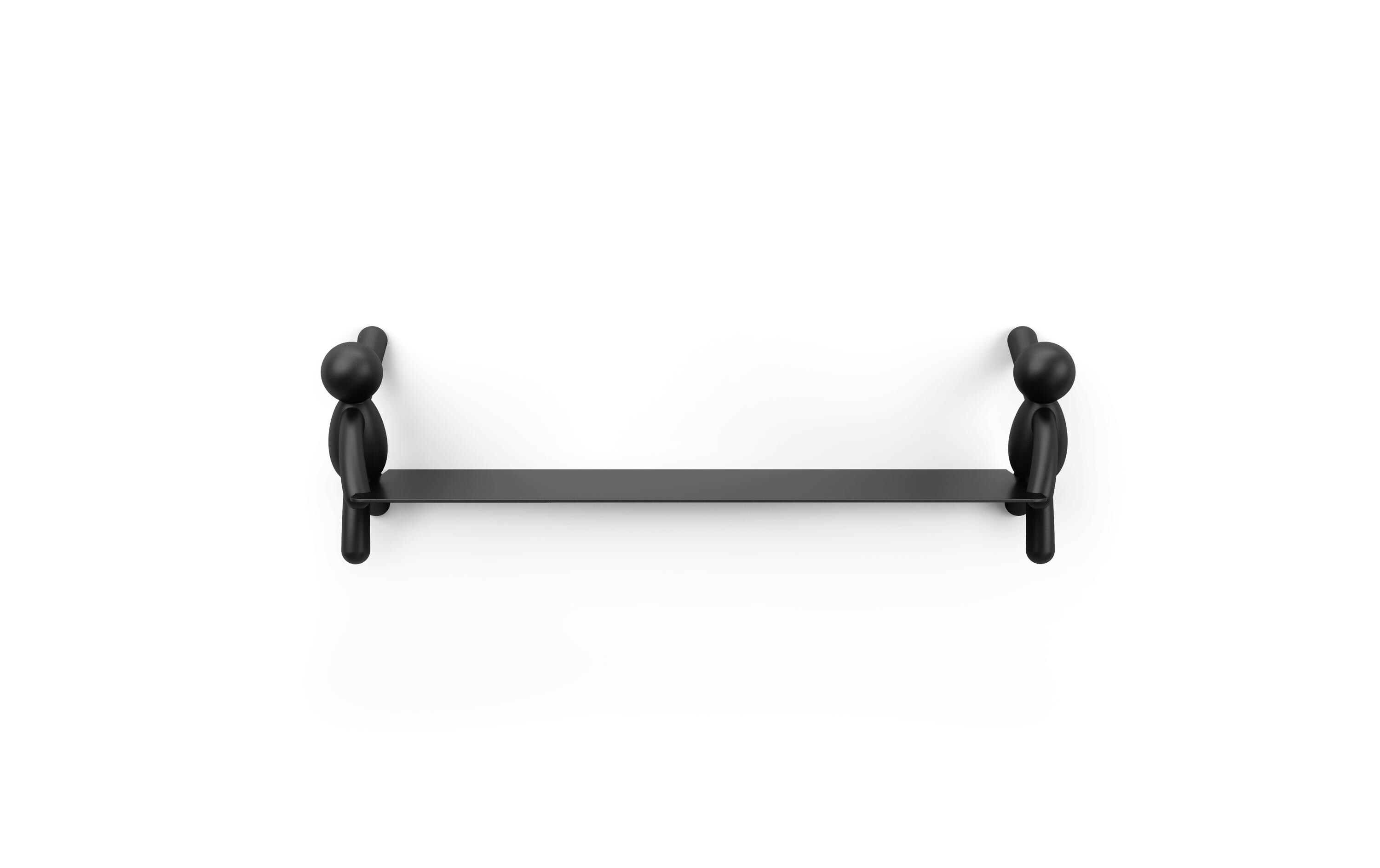 Wandregal Buddy 46 x 14 cm, SchwarzWandregal aus Stahl