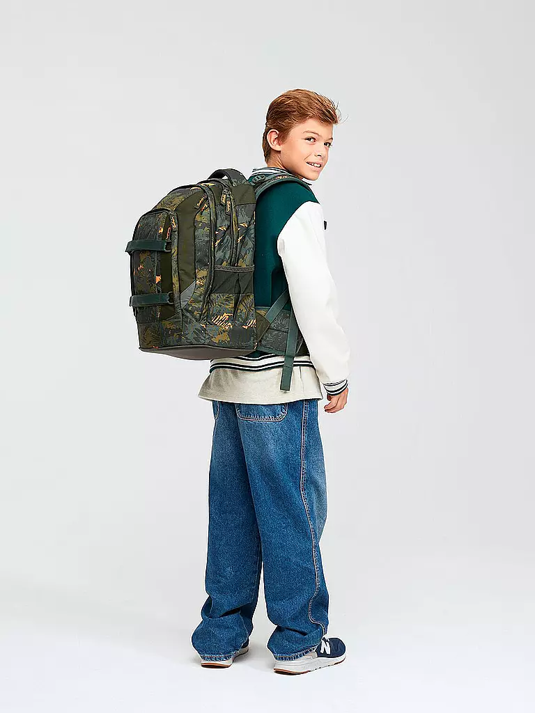 SATCH Schulrucksack Satch Pack Jurassic Jungle dunkelgrün