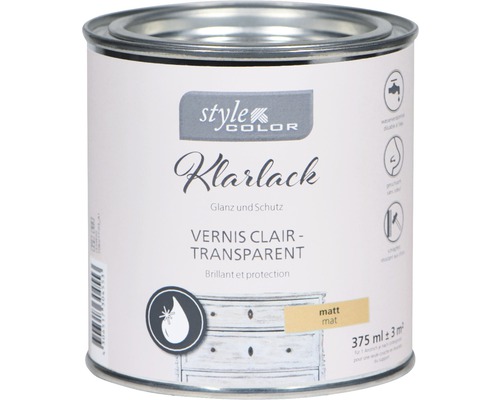 StyleColor blanke lak voor krijtverf, kleurloos mat, 375 ml