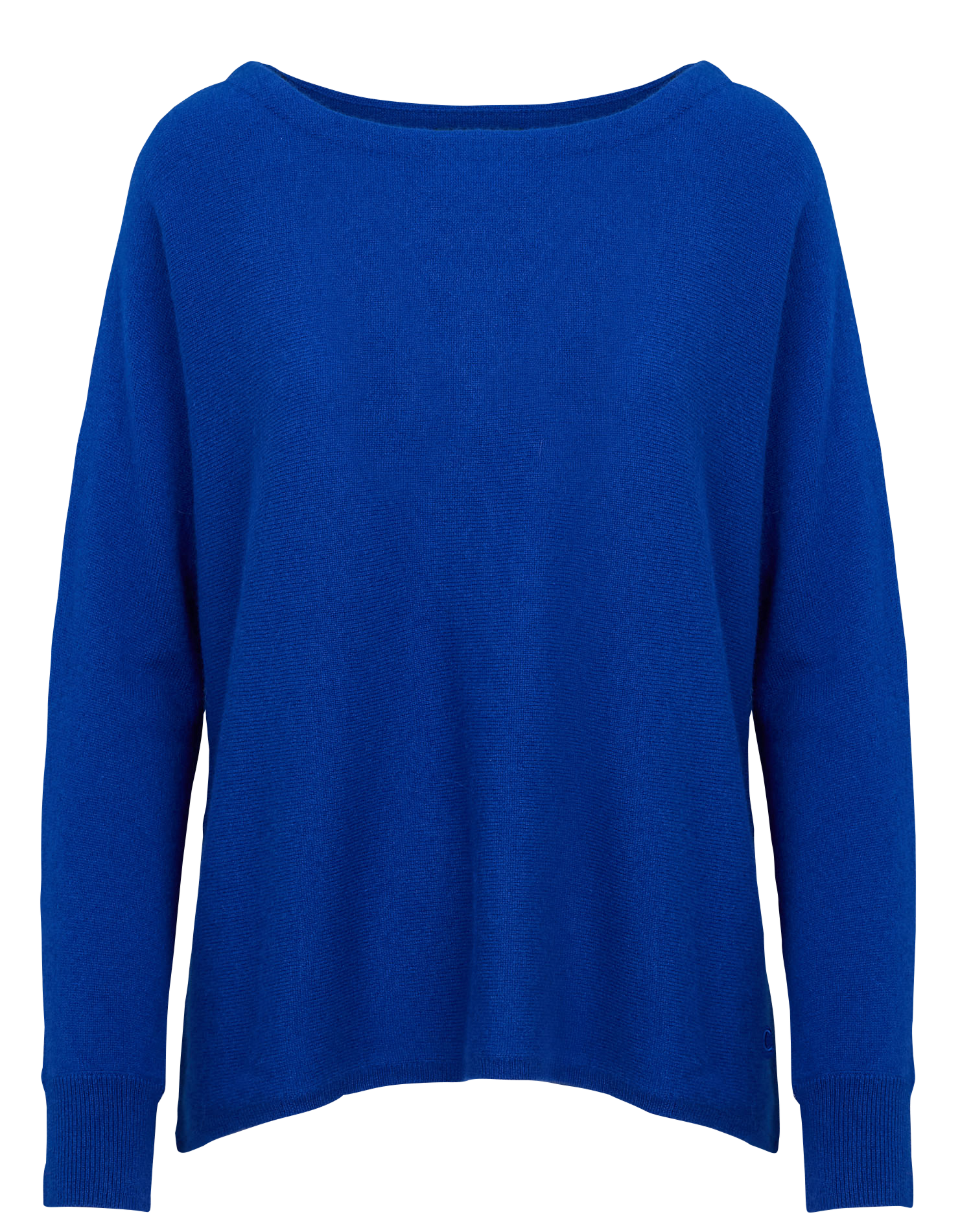 MAMELIA - Pull col rond ample en cachemire | Bleu