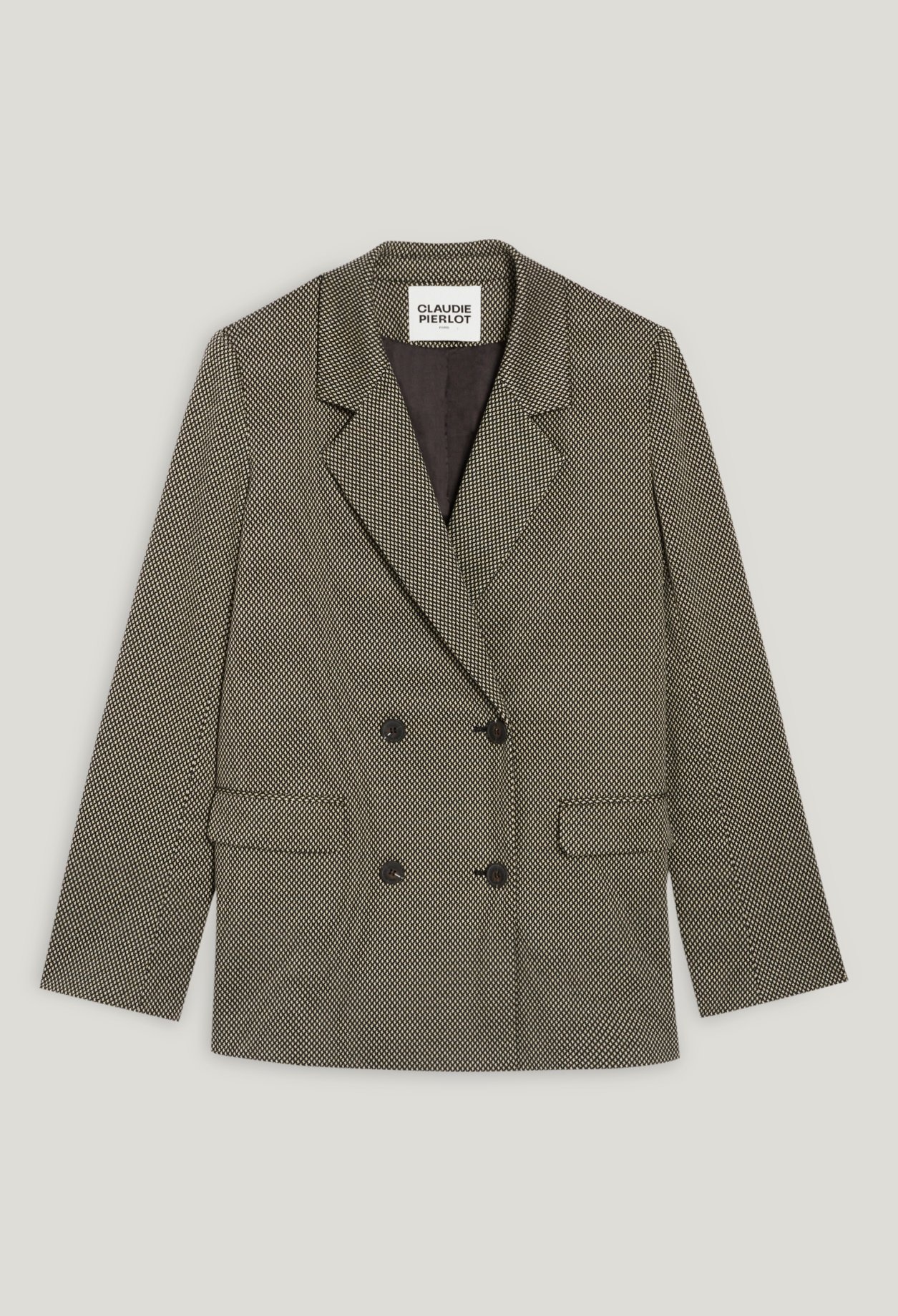 Veste tailleur pied de poule chocolat