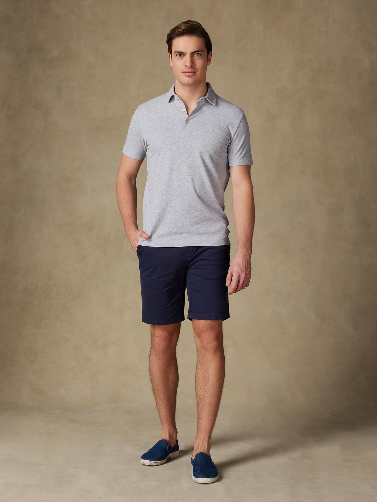 Polo Héritage en piqué gris