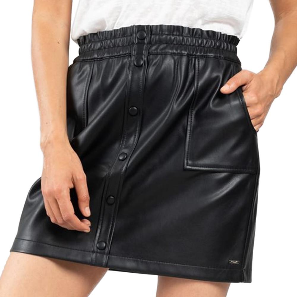 Deeluxe Jupe Noir Similicuir Femme Deeluxe Alya