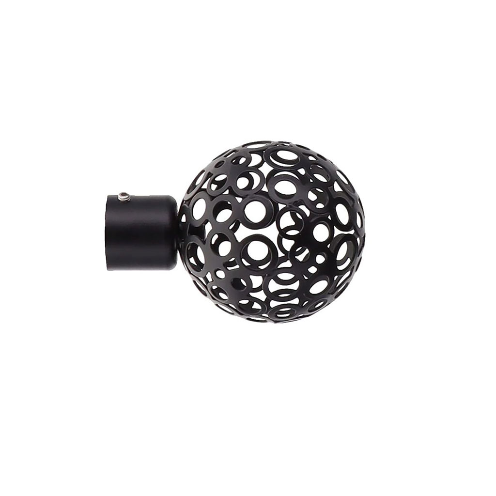 Lot de 2 embouts BOULE noir D20mm