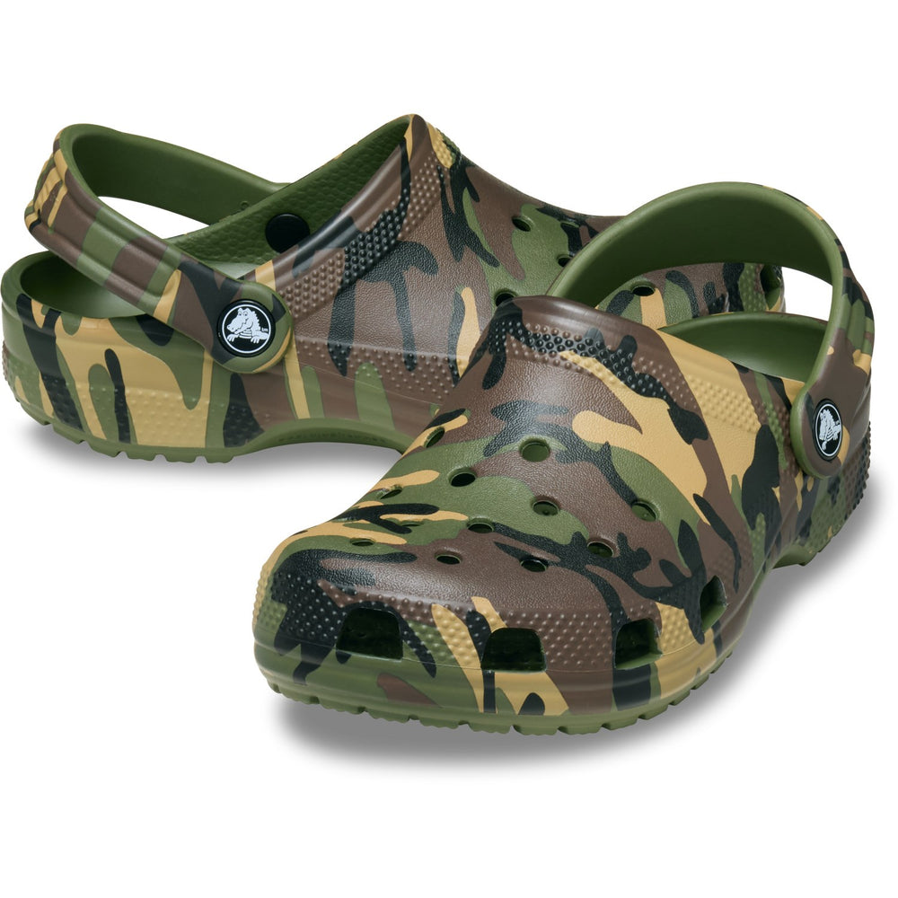 Køb Crocs Army Green/Multi Classic Camouflage Clog