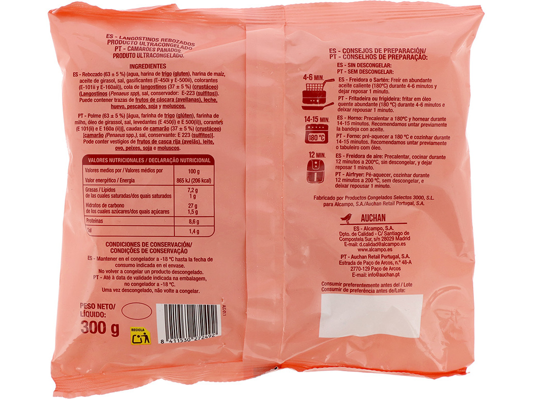 CAMARÃO AUCHAN PANADO 300G