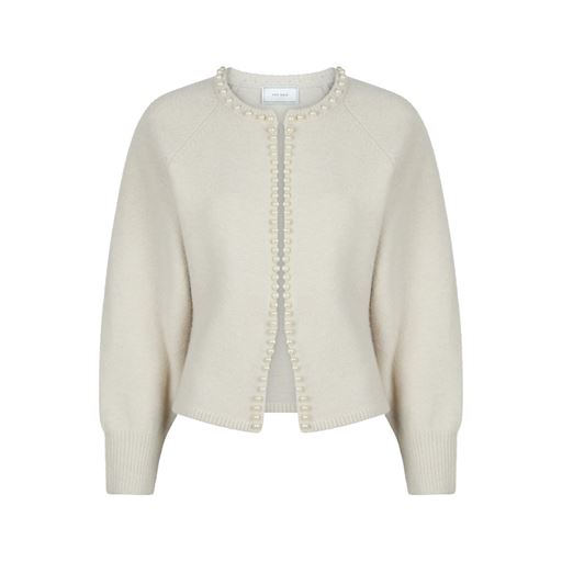 Neo Noir Lilly Pearl Knit Cardigan, Ivory, 42