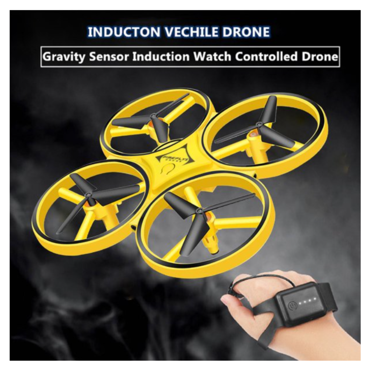 Mini Drone Quadricóptero Smartek Firefly com Controle Remoto e Iluminação LED